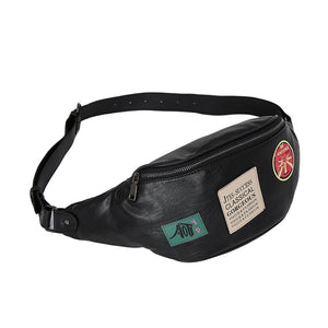 High Quality Fashion Men PU Leather Vintage Chest Back Pack Travel Bag fashion CrossBody Messenger Shoulder Bag Waist Bag