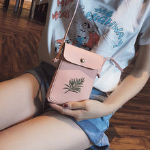 Load image into Gallery viewer, Bags for Women 2019 Plant Embroidery Simple Retro Bag Female Shulder Bags Messenger Bags Mobile Phone Bag