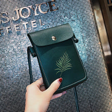 Load image into Gallery viewer, Bags for Women 2019 Plant Embroidery Simple Retro Bag Female Shulder Bags Messenger Bags Mobile Phone Bag