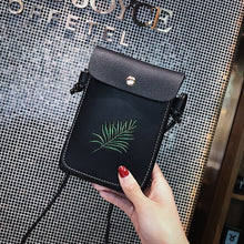 Load image into Gallery viewer, Bags for Women 2019 Plant Embroidery Simple Retro Bag Female Shulder Bags Messenger Bags Mobile Phone Bag